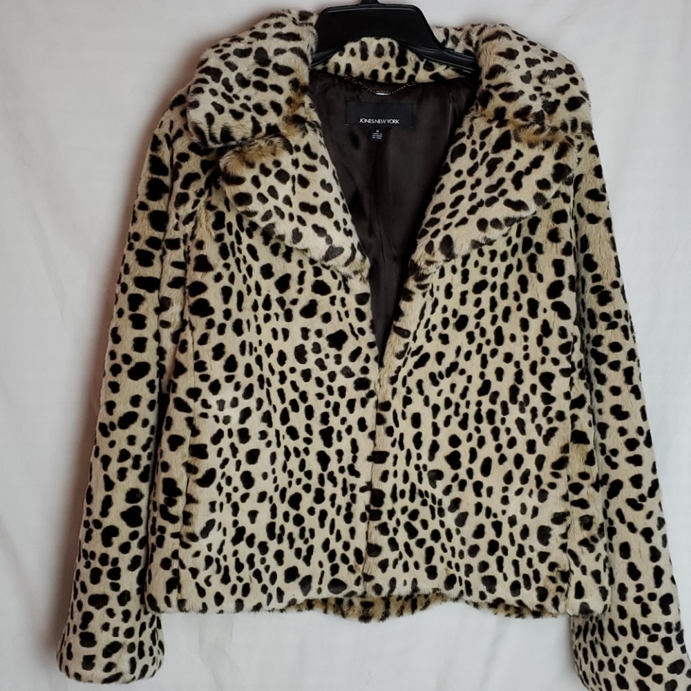 JONES NEW YORK leopard print coat